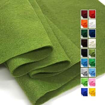 Moss Green Felt Fabric 36" X 36"(1 Square Yard), 1.6mm Thick Soft and Durable Flexible Craft Felt... | Amazon (US)
