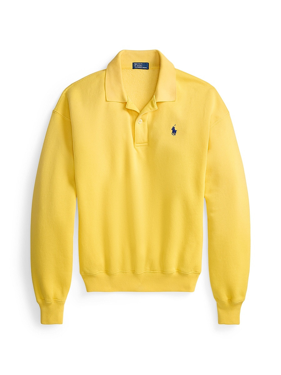 Women's Cotton-Blend Polo Sweatshirt - Collegiate Yellow - Size XS | Saks Fifth Avenue