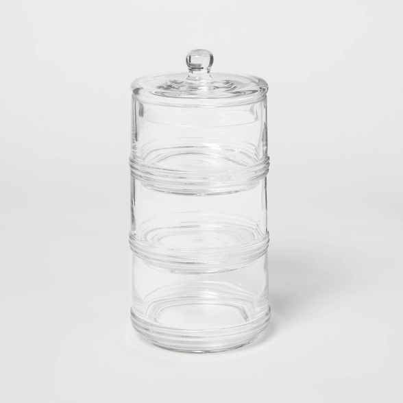 Tiered Canister Apothecary Glass Clear - Threshold&#8482; | Target