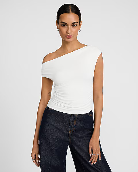 Off The Shoulder Ruched Top | Express