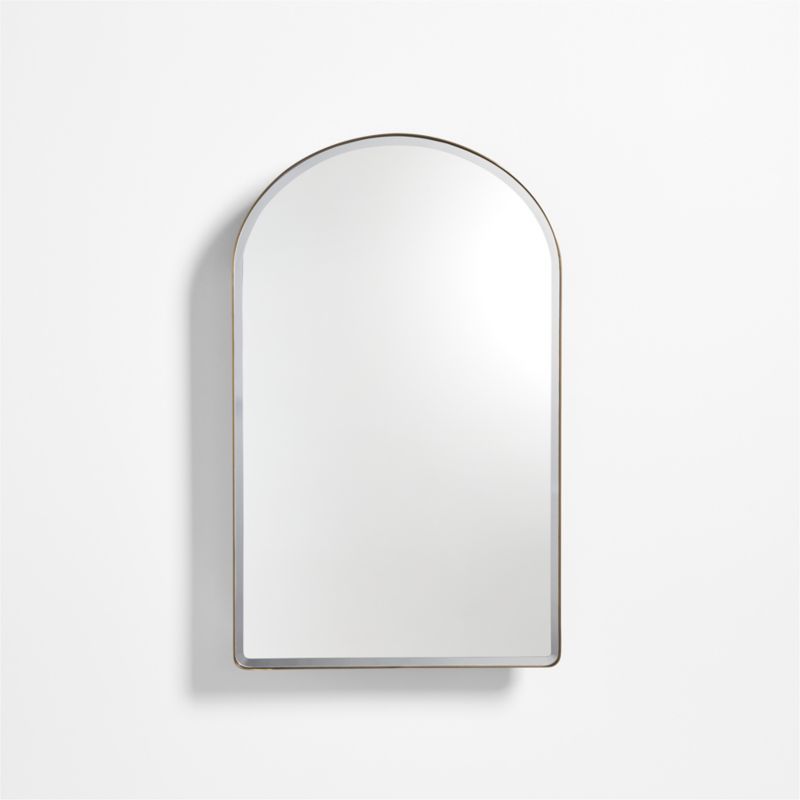 Edge Arch Brass Medicine Cabinet with Mirror + Reviews | Crate & Barrel | Crate & Barrel