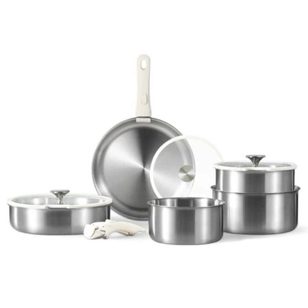 On a HUGE markdown! 🙌🙌🙌🙌
Under $60 (Reg. $199)

This steel pot & pans set is the way to go! Free shipping! 

Xo, Brooke

#LTKhome #LTKGiftGuide #LTKSeasonal