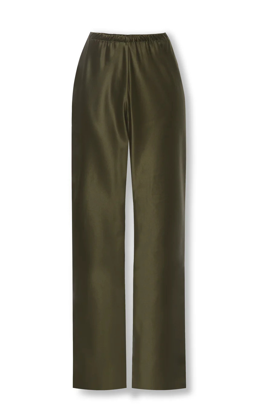 MOSS SILK BIAS TROUSERS | Sl'eau