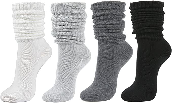 STYLEGAGA Women's Fall Winter Slouch Knit Socks Slouchy Socks Women Scrunch Socks Women Scrunchie... | Amazon (US)