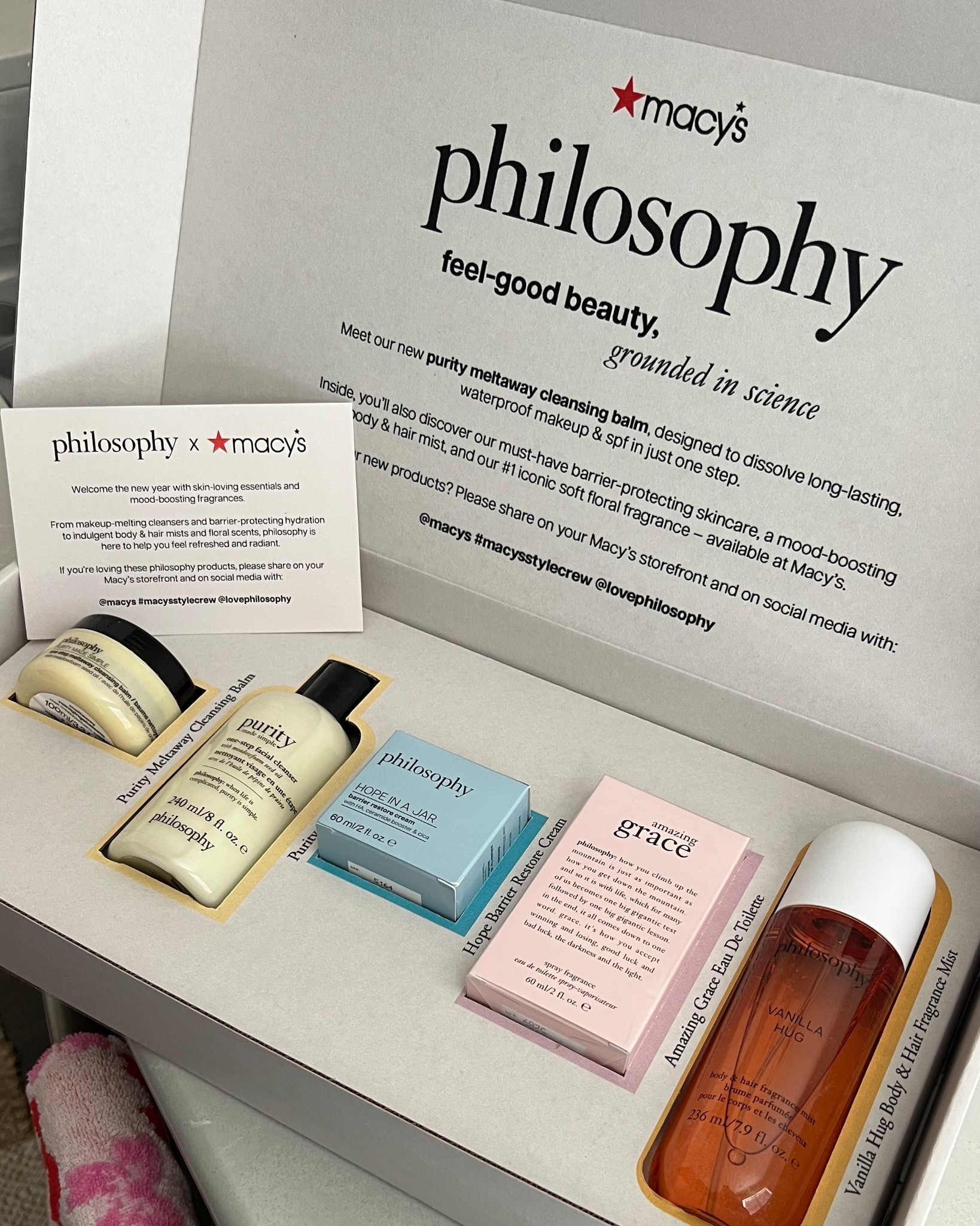 Welcome the new year with skin-loving essentials and mood-boosting fragrances.
From makeup-melting cleansers and barrier-protecting hydration to indulgent body & hair mists and floral scents, philosophy is here to help you feel refreshed and radiant.


#LTKselfcare #LTKBeauty #LTKmorningroutine