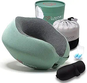 Premium Quality Memory Foam Travel Neck Pillow Bundle - Best Ergonomic Pillow for Airplane Travel... | Amazon (US)