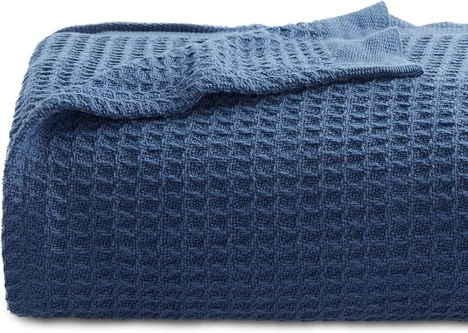 BEDSURE 100% Cotton Blankets Queen Size for Bed - 405GSM Waffle Weave Blankets for All Seasons, C... | Amazon (US)