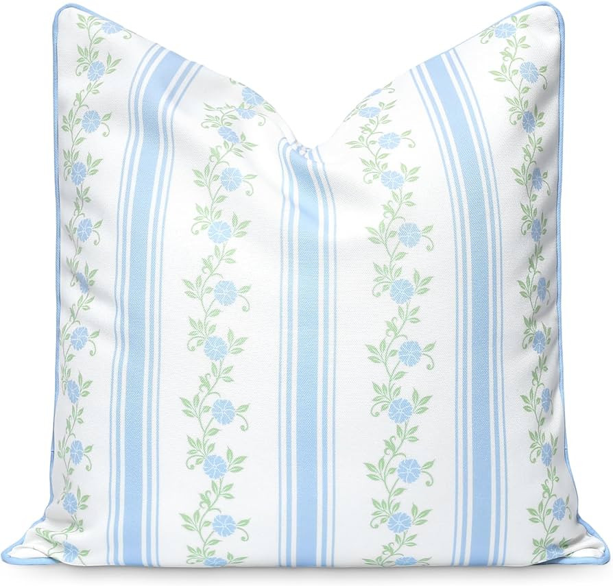 Hofdeco Premium Coastal Patio Indoor Outdoor Throw Pillow Cover Only, 20"x20" Water Repellent for... | Amazon (US)