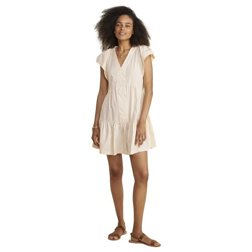 Vineyard Vines Women's Harbor Tiered Ruffle-Sleeve Dress, Sunny, Large | Amazon (US)