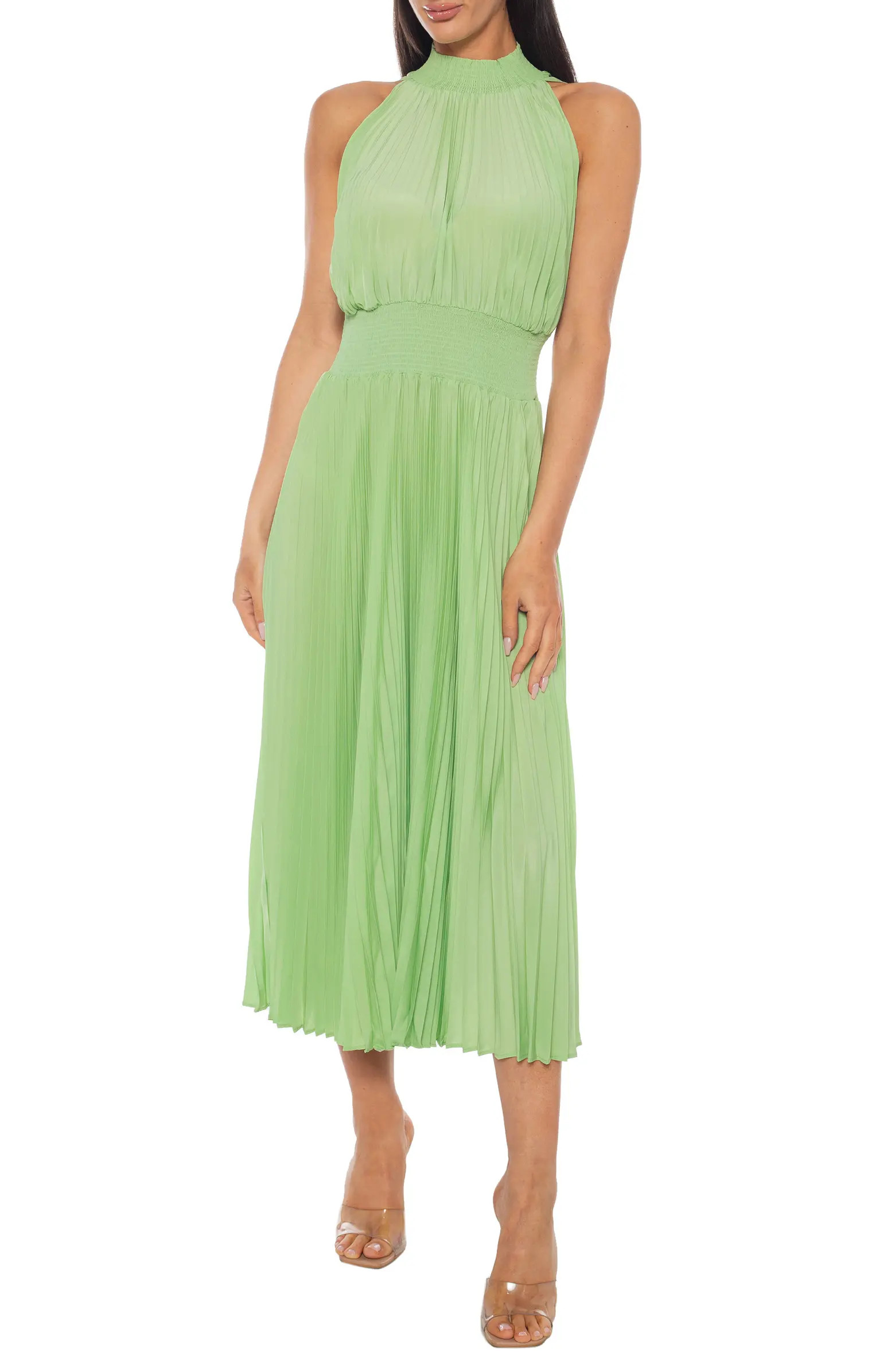 Pleated Midi Dress | Nordstrom Rack