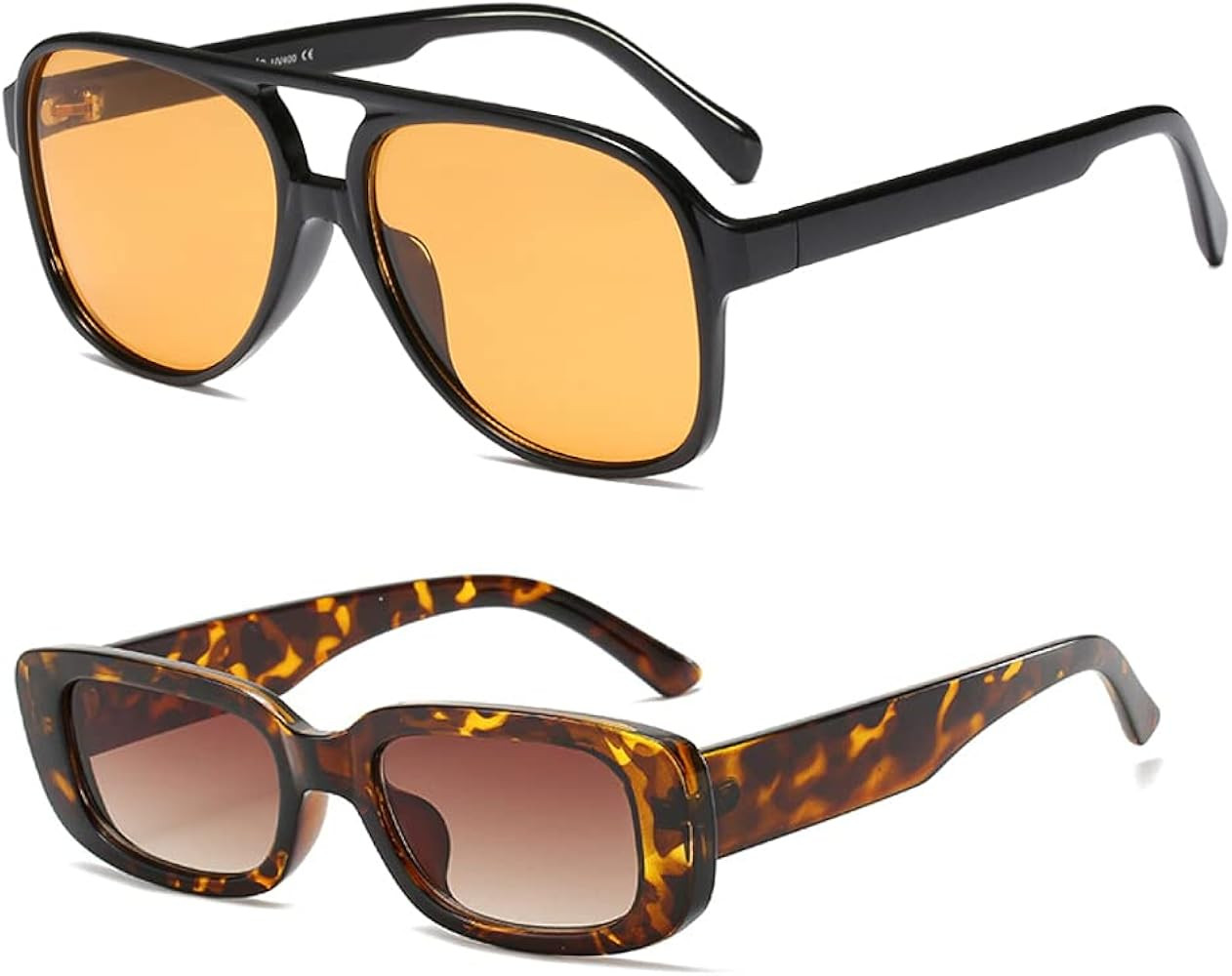 Freckles Mark Vintage Retro 70s Sunglasses for Women Men Classic Large Square Aviator Trendy Glas... | Amazon (US)