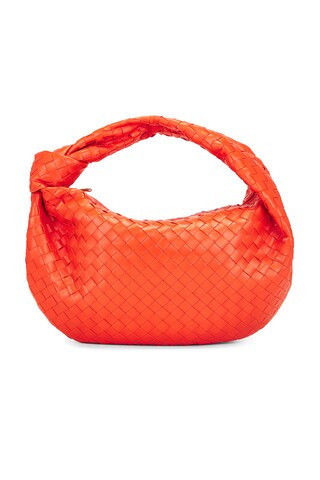 Bottega Veneta Small Jodie Bag in Orange & Gold - Orange. Size all. | FWRD 