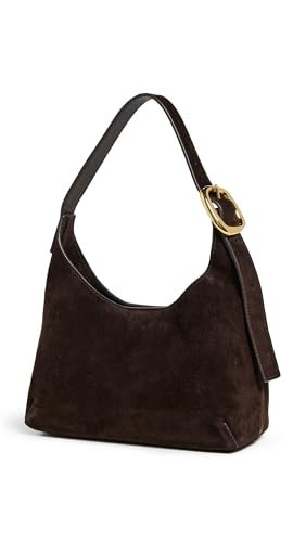 Madewell Women's The Sculptural Buckle Shoulder Bag In Suede, Dark Carob, Brown, One Size | Amazon (US)