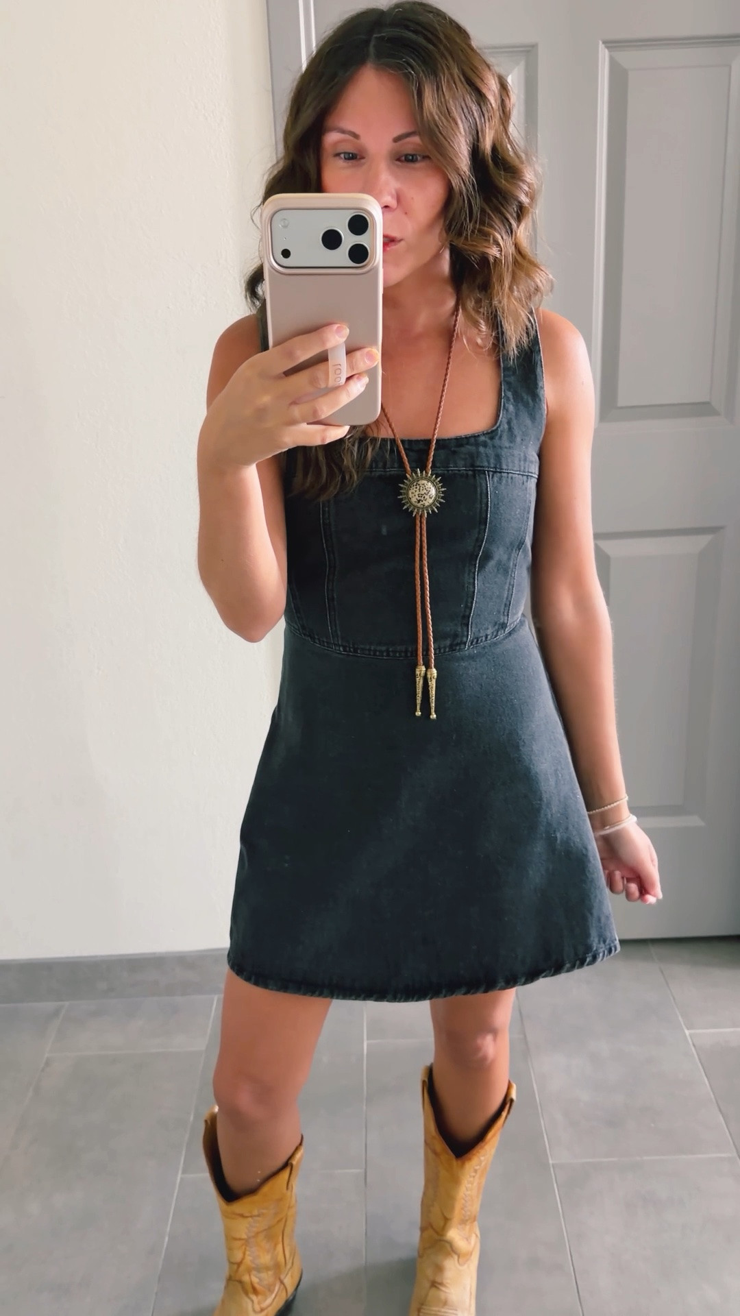 Tim McGraw Concert outfit 🤠👢🎵 

Xs in my denim dress! My boots are secondhand from eBay—linked similar.

#LTKPetite #LTKSeasonal #LTKootd