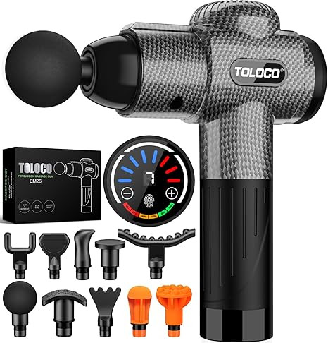 TOLOCO Massage Gun, Deep Tissue Back Massage for Athletes for Pain Relief, Percussion Massager wi... | Amazon (US)