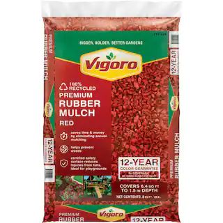 0.8 cu. ft. Red Bagged Recycled Rubber Mulch | The Home Depot