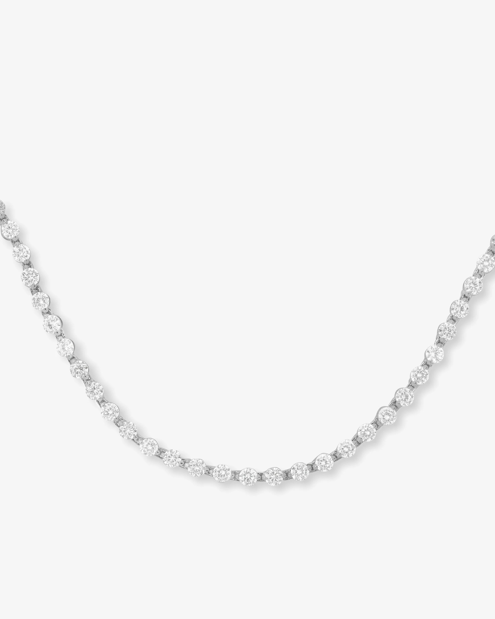 She's an Icon Tennis Choker - Silver|White Diamondettes | Melinda Maria Jewelry