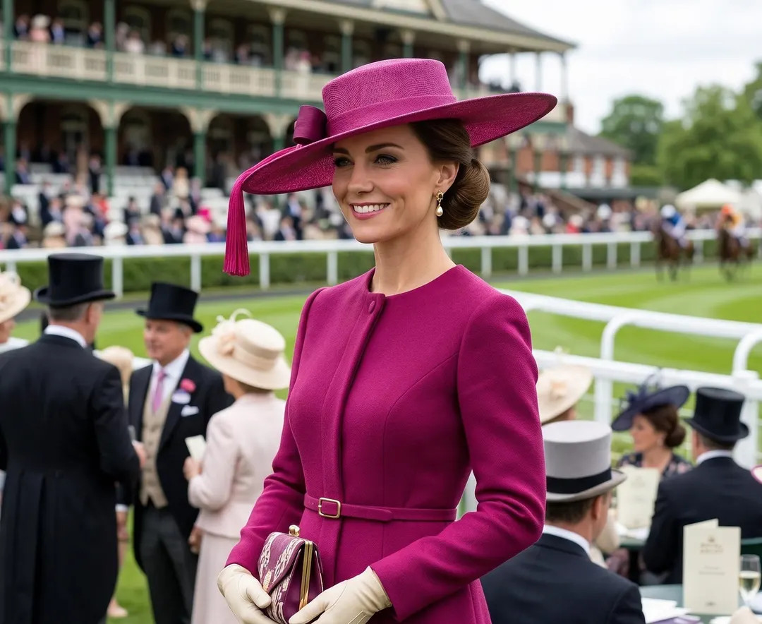 Magenta Pink  Wide Brim Boater Fascinator.  Royal Ascot, Kentucky Derby Hat | Etsy (US)