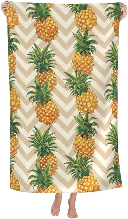 Pineapple Tropical Beach Towel, Soft Lightweight Microfiber Quick Dry Bath Towels Gifts for Bathr... | Amazon (US)