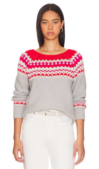 Jen Fair Isle Pullover Sweater in Medium Heather Grey Multi | Revolve Clothing (Global)
