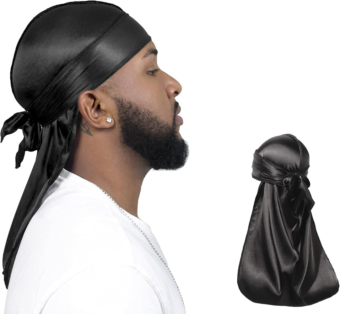 ForceWave 2 Pieces Silky Durag Pack for Men Women Waves, Premium Satin Deluxe Du-rag | Amazon (US)
