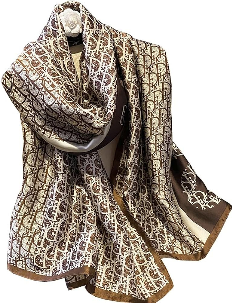 FairyCity Womens oversized Luxury Silk Scarf Long Satin Scarf Lightweight Fashion Shawl Wrap | Amazon (US)