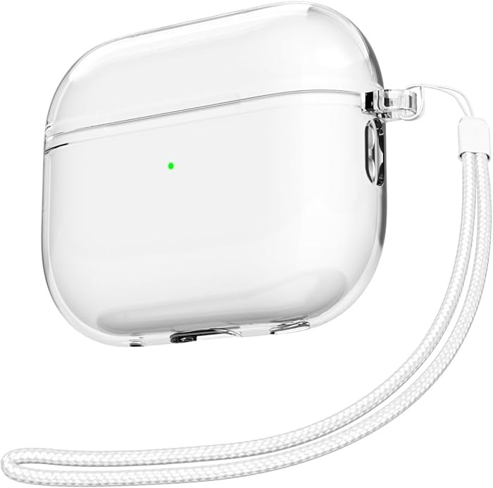 Svanove for Airpods Pro 3 Case Clear with Lanyard Strap, Cute Transparent Hard Shell Plastic Case... | Amazon (US)