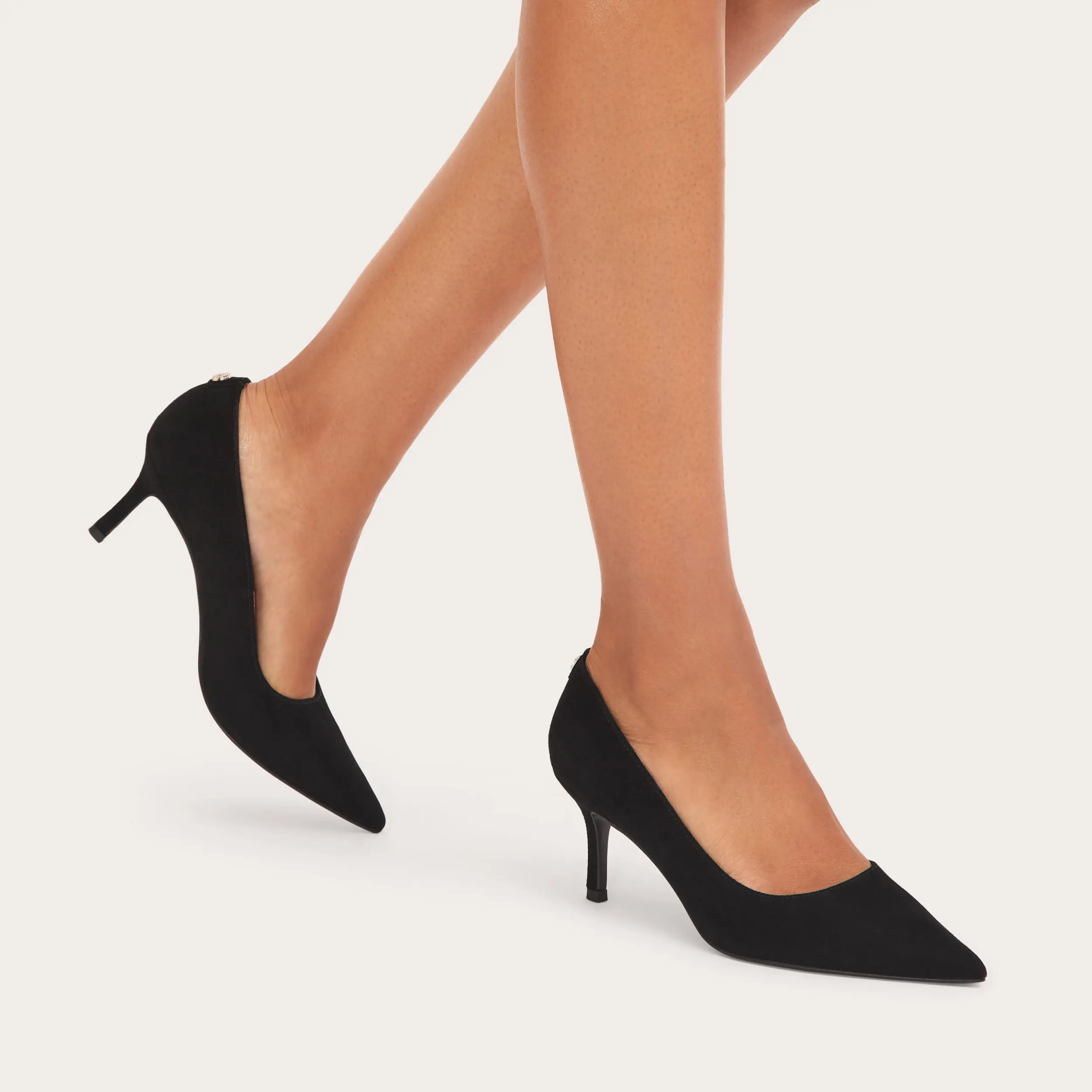 POMPEII COURT Black Suede Court Heel by CARVELA | Carvela