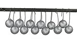 12 Pack 60mm 2.5" Glitter Silver Ball Ornament with Wire | Amazon (US)