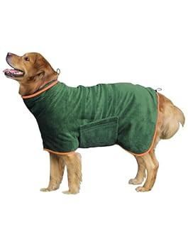 HhiMyOct Dog Drying Coat - Fast Drying Dog Towel Robe - Microfiber Super Absorbent Pet Bathrobe, ... | Amazon (US)