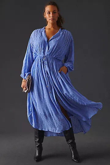 By Anthropologie Allene Shimmer Maxi Dress | Anthropologie (US)