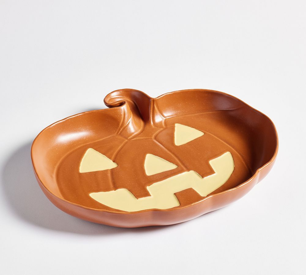 Figural Jack-O-Lantern Serving Platter | Pottery Barn (US)