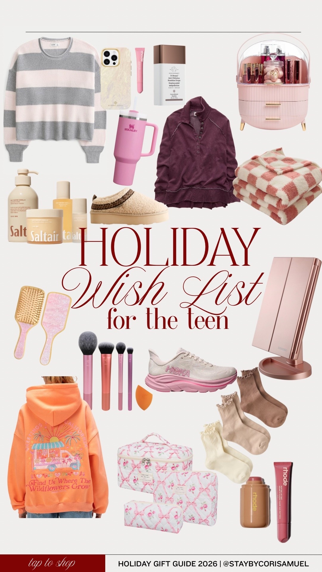 Gift ideas for the teen! 🎁
This includes cozy sweater shirts and blanket, shoes, socks, hair products, iPhone case and more! 

#LTKFindsUnder100 #LTKGiftGuide #LTKHoliday