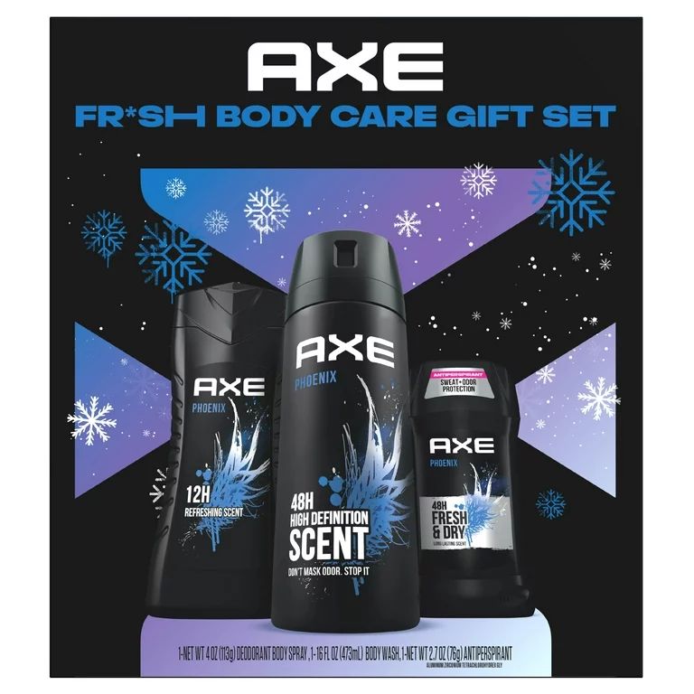 AXE Phoenix Holiday Gift Pack for Men Includes Crushed Mint & Rosemary Body Spray, Antiperspirant... | Walmart (US)
