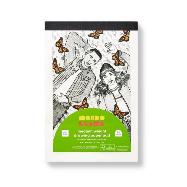 6"x9" Medium Weight Drawing Paper Pad - Mondo Llama™ | Target