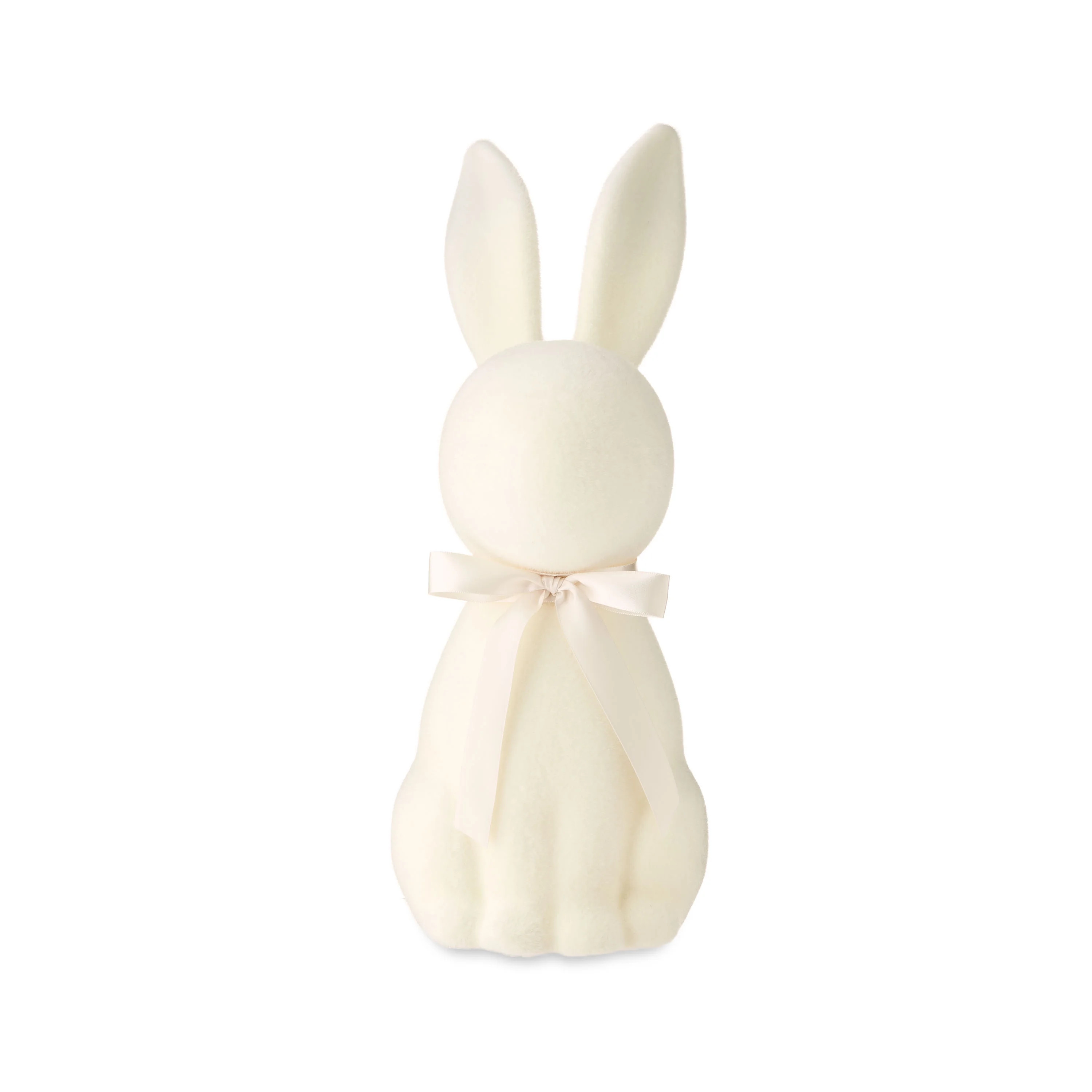 Easter Flocked Cream Bunny Decor, 16 in, by Way To Celebrate | Walmart (US)