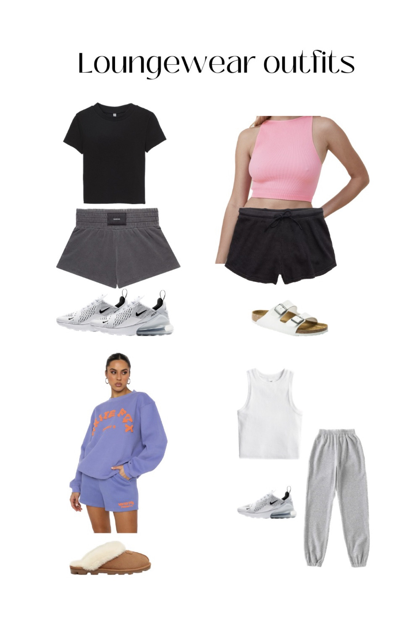 Some of my favorite lounge outfits

I couldn’t find a link to the purple sweatset but it’s from White Fox Boutique 

#LTKBacktoSchool