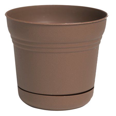 Bloem Saturn Planter with Saucer 5" Chocolate | Walmart (US)