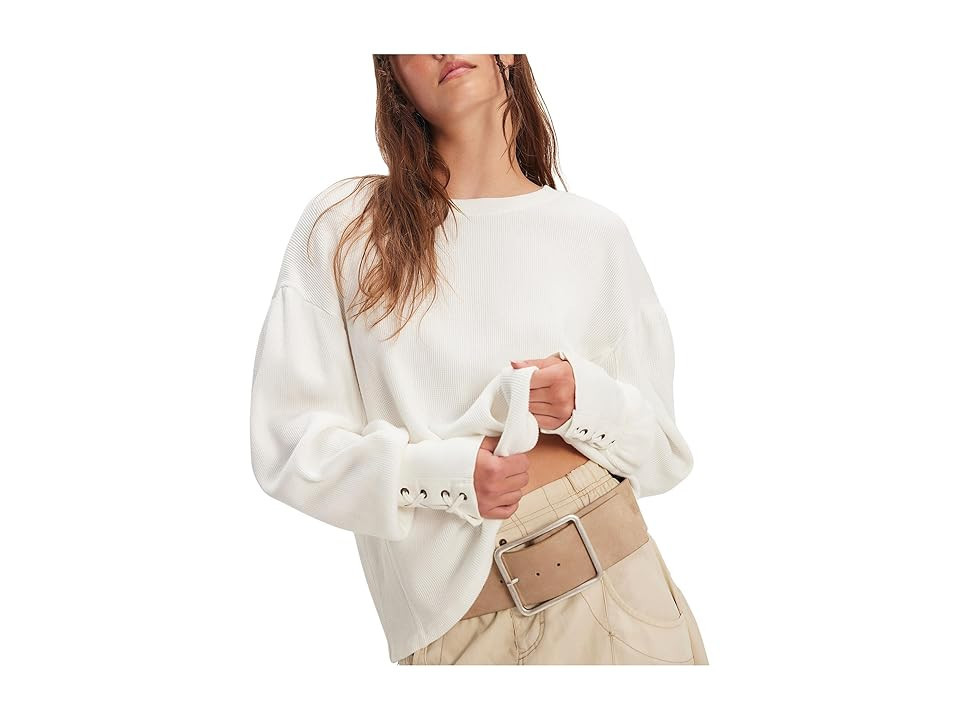 Free People Lapis Cuff Women's Clothing Clean Ivory : XL (Women's 16), Cotton | Zappos