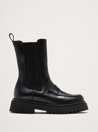 Italian Leather Penny Chelsea Boot | Banana Republic (CA)