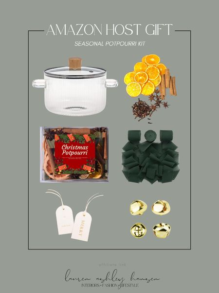 A gift for the host or hostess! All of these Amazon items ship quickly and are perfect way to put together a simple seasonal potpourri kit to give this season! 

#LTKstyletip #LTKHoliday #LTKGiftGuide