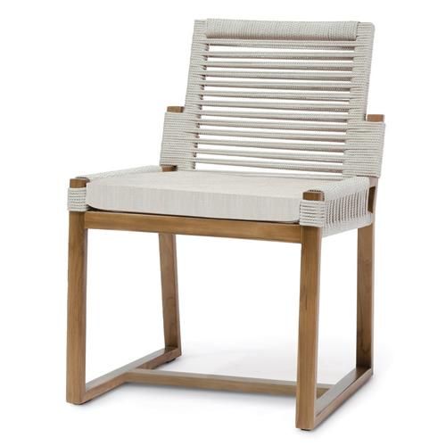 Palecek San Martin Coastal Beach Natural Sand Rope Wrapped Outdoor Side Chair | Kathy Kuo Home