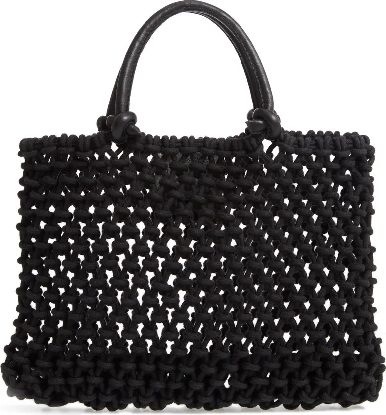 Petite Sandy Woven Net HandbagCLARE V. | Nordstrom