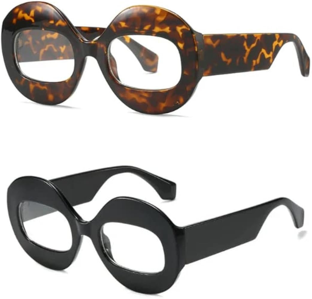 If You Dare.. Large Fashion Oval retro Women Fashion eyeglasses | Amazon (US)