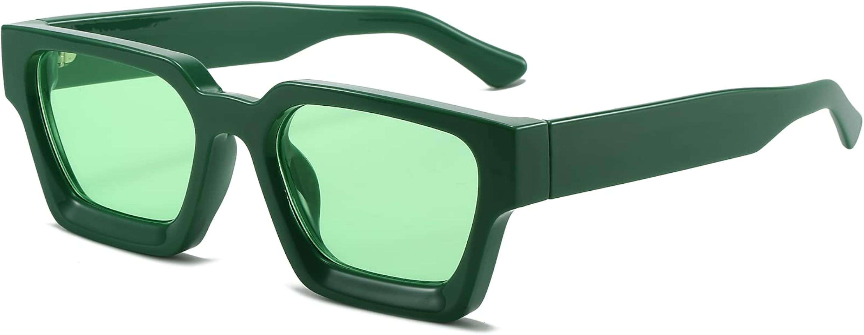 AIEYEZO Square Sunglasses for Women Men Square Thick Frame Sun Glasses Simple Designer Style Shades | Amazon (US)