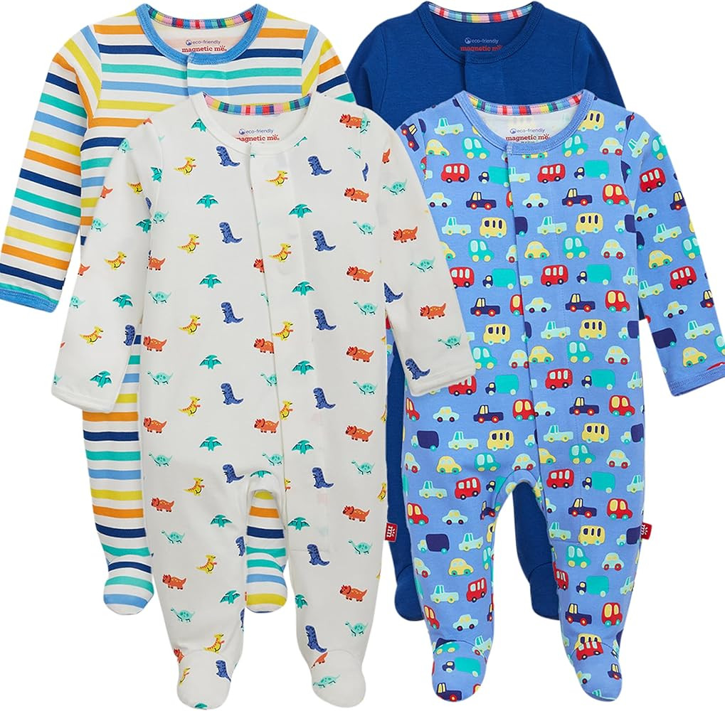 Magnetic Me Cloudstretch 4-Pack Bundle | Magnetic Baby Footie Pajamas | Amazon (US)