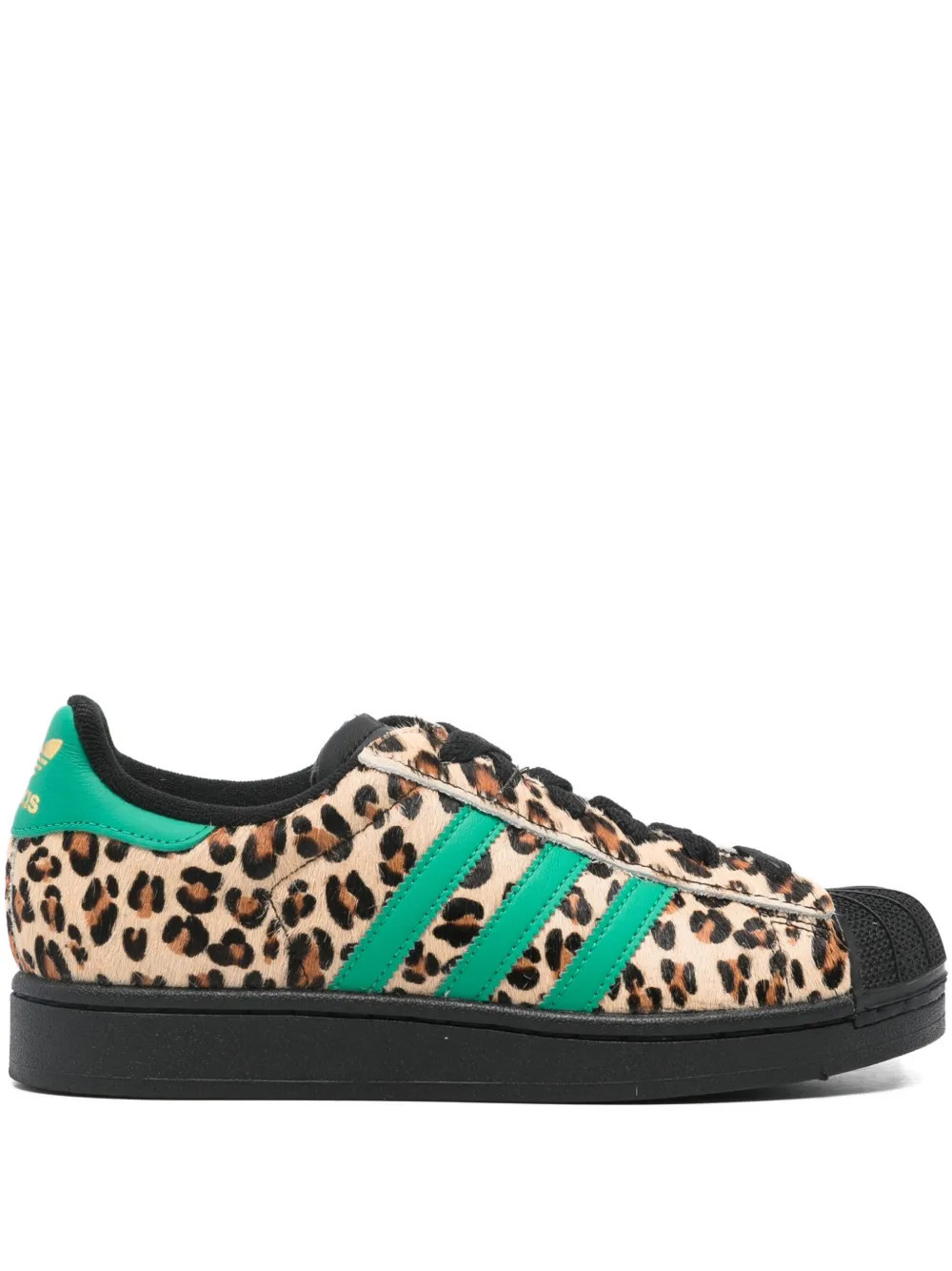 adidas Superstar leopard-print sneakers - Black | Farfetch Global