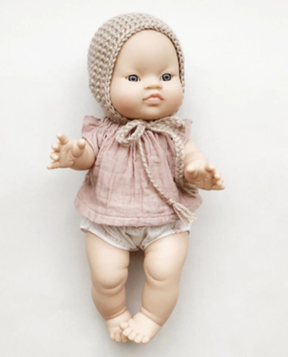 MiniKane Little Asian Baby Girl Doll - Blue Eyes | Bohemian Mama