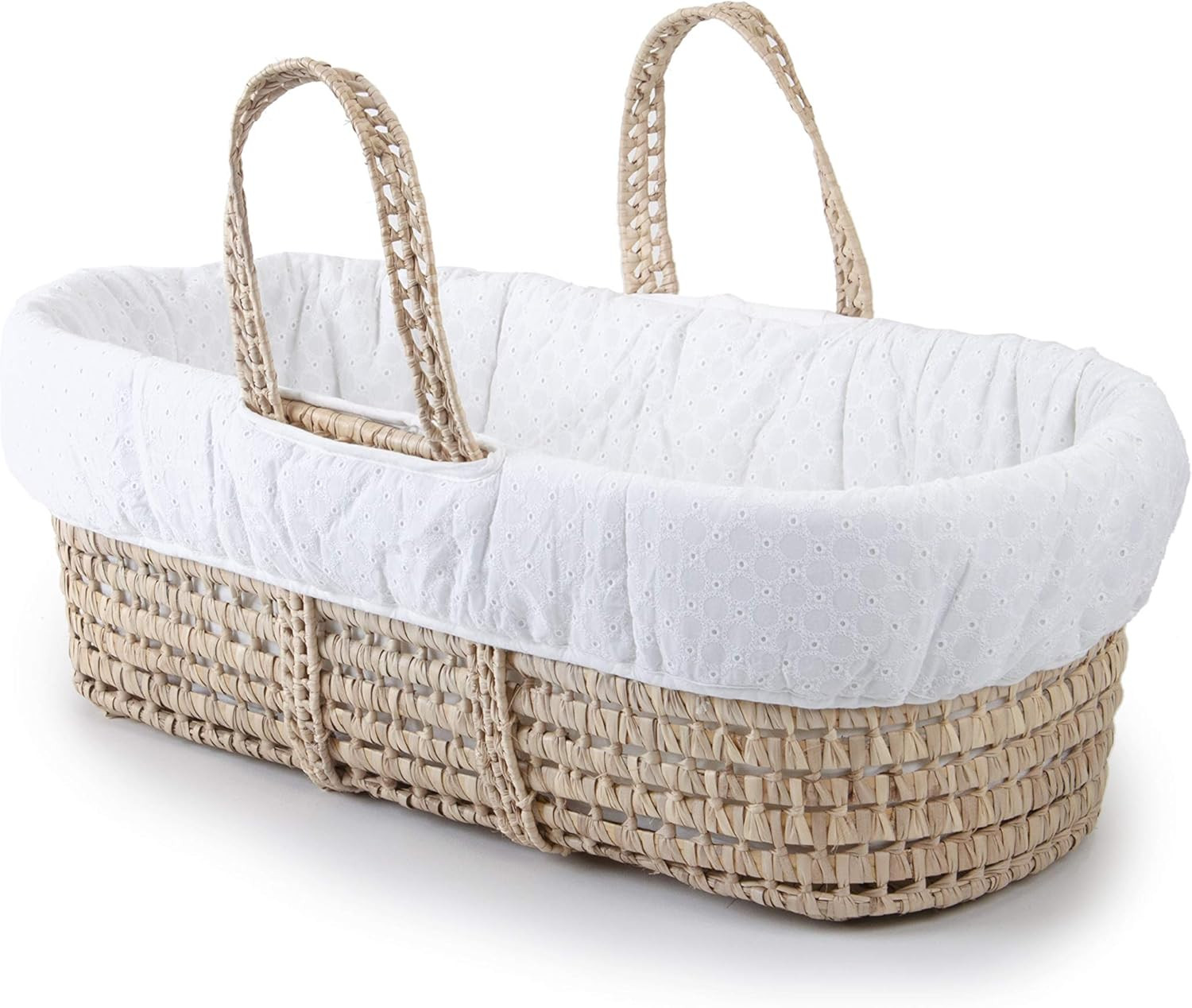 Tadpoles Moses Basket & Bedding Set, Eyelet, White, One-Size | Amazon (US)