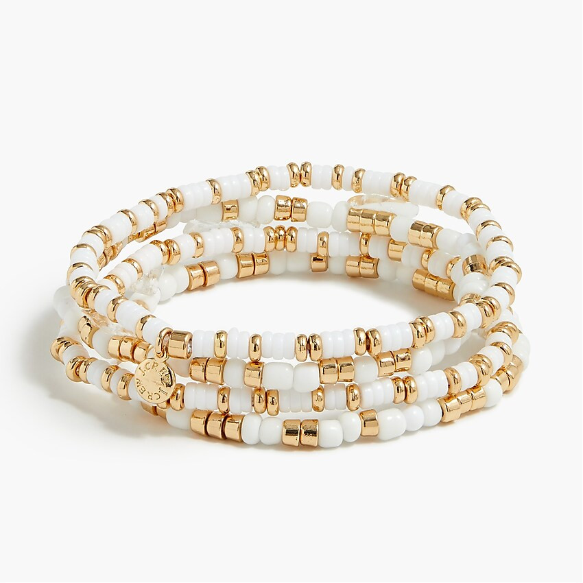 Beaded stretch bracelet set of 4 | J.Crew Factory